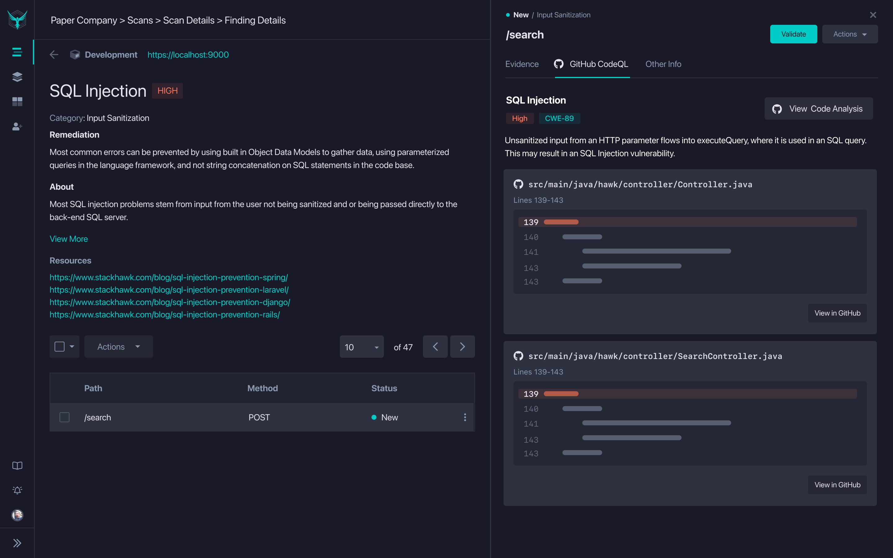 StackHawk + GitHub - Pic 4 - CodeQL