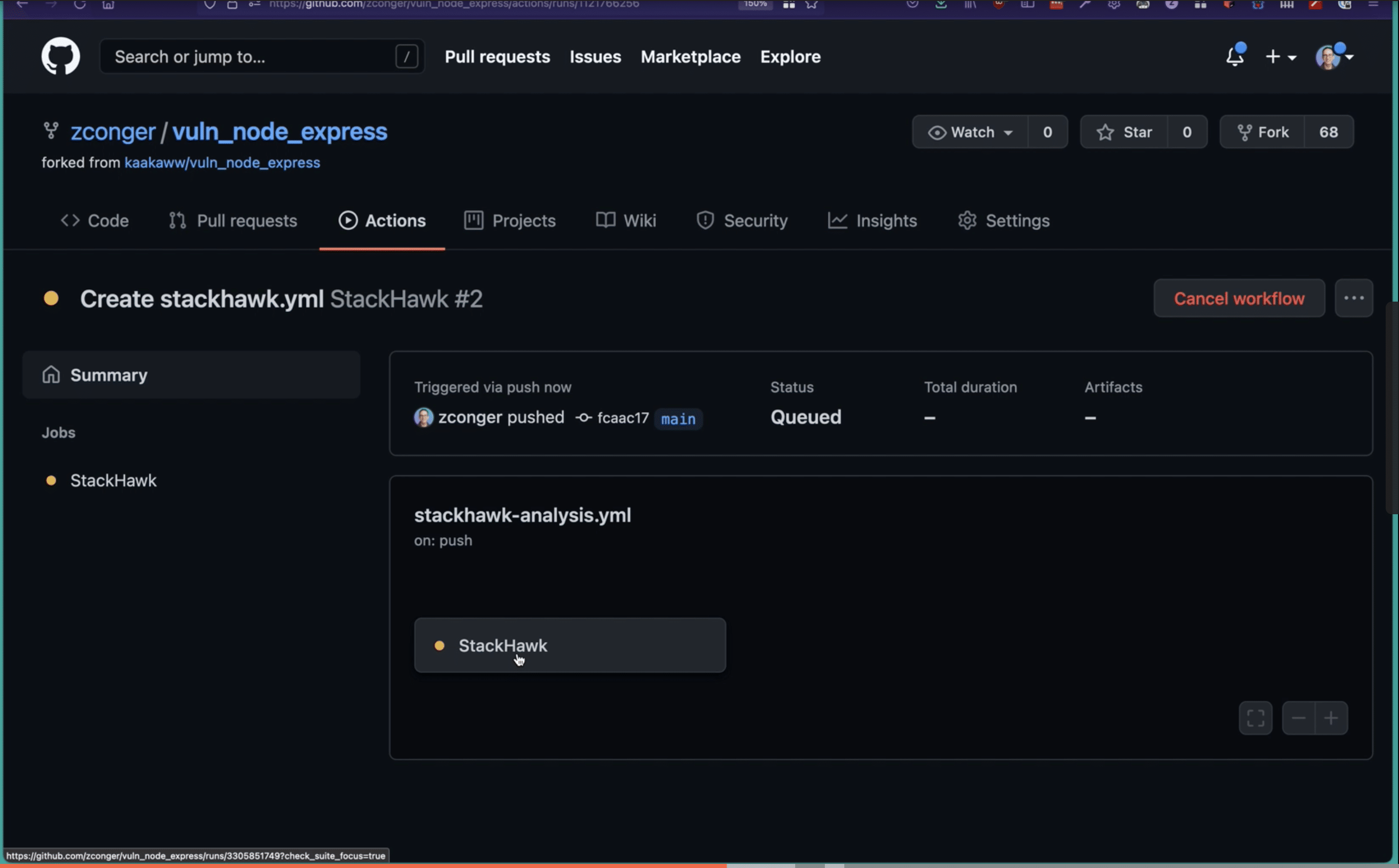 GitHub Code Scanning Action