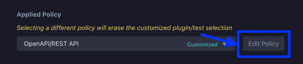 Applied Policy - Edit Policy