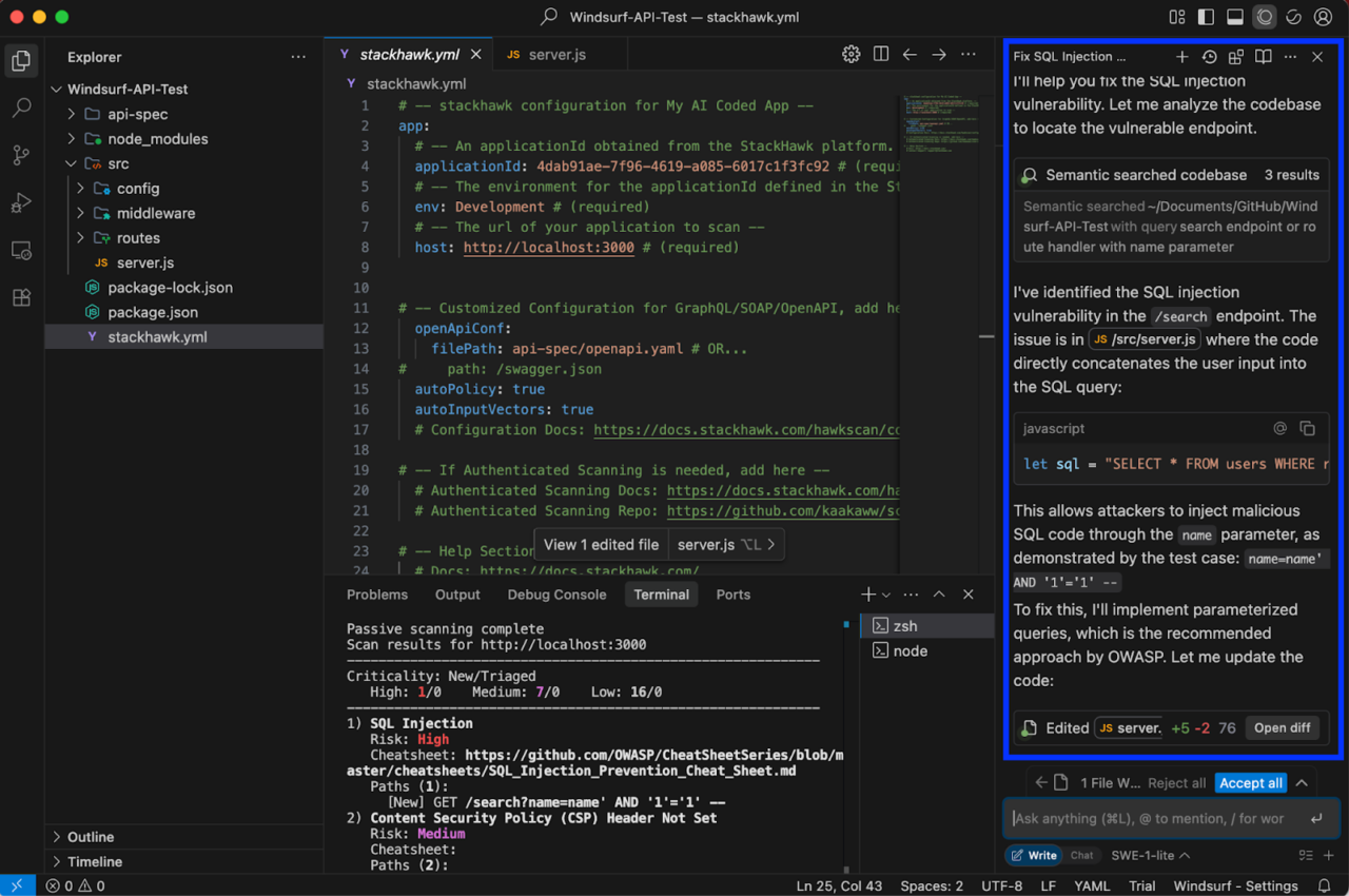 Writing Secure Code with Windsurf