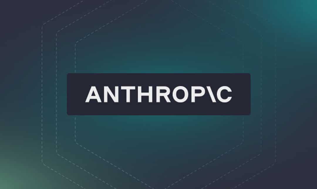 Anthropic logo displayed on a dark background featuring a subtle hexagonal pattern, associated with the Claude Code security plugin.